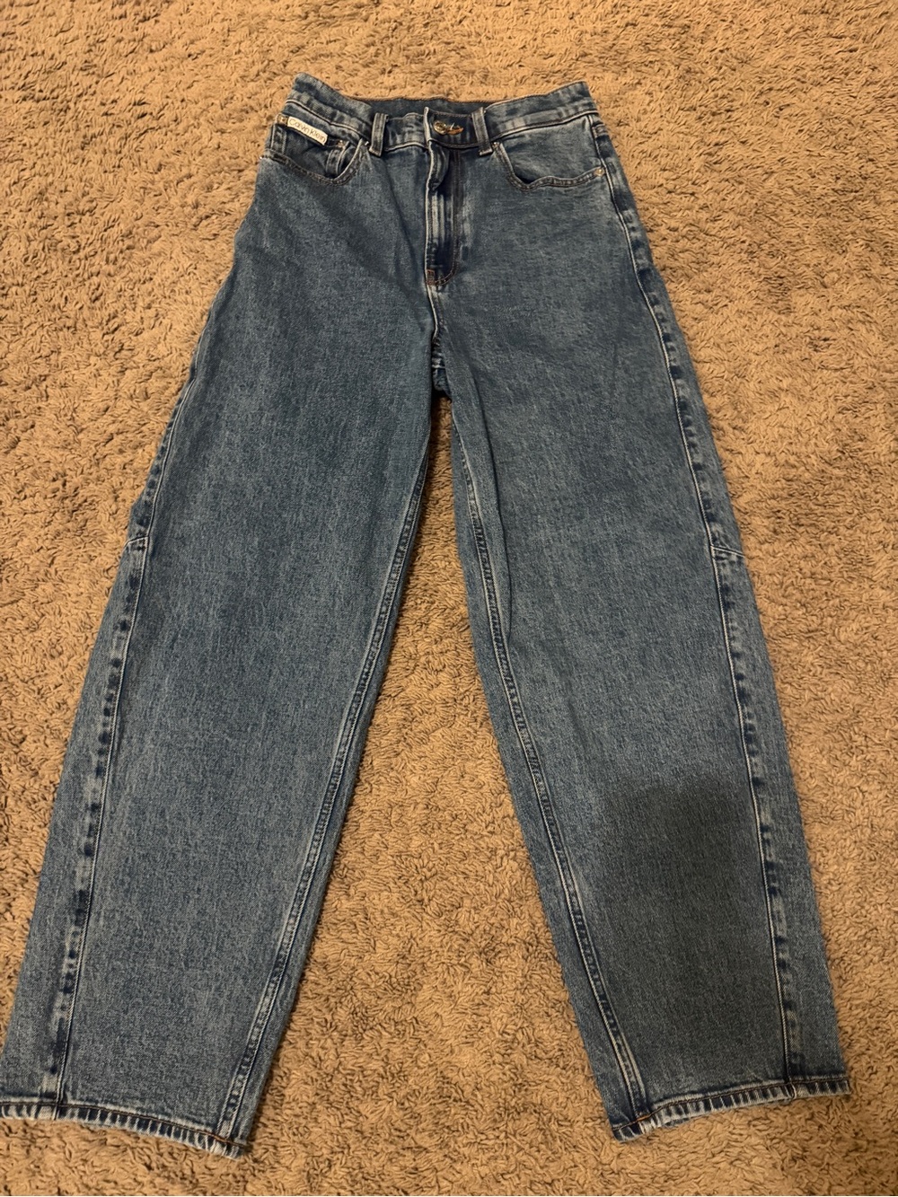 High-Rise Barrel Leg Women Jeans - Blue